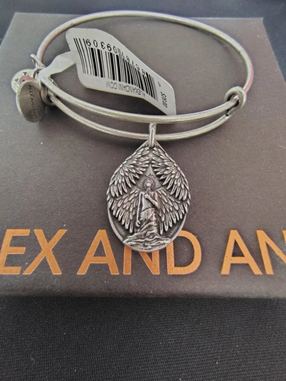 Alex and Ani Guardian of Peace Silver Tone Bracelet 857